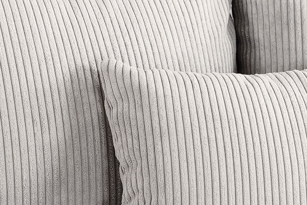 Modernes XXL Sofa ELEGANCIA 285cm champagner beige Cord inklusive Kissen Bigsofa