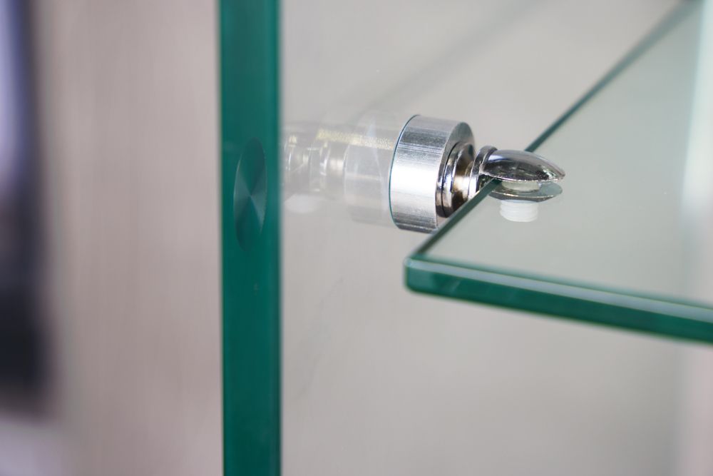 Design Konsolentisch FANTOME 100cm Glas transparent mit Ablage
