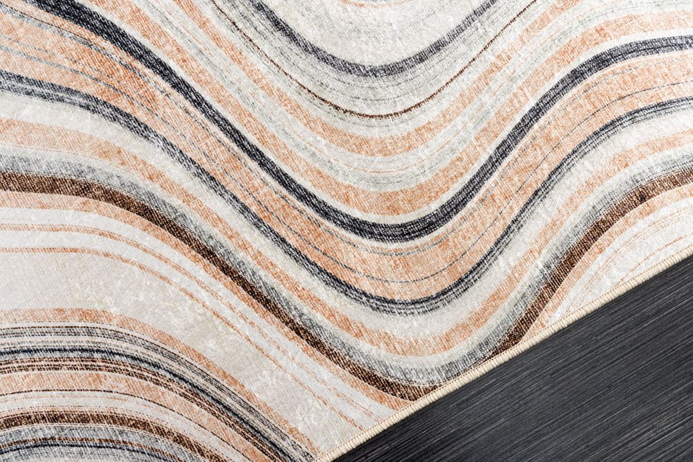 Moderner Teppich EARTH 230x160cm beige grau multicolor Flachgewebe Indoor-Teppich