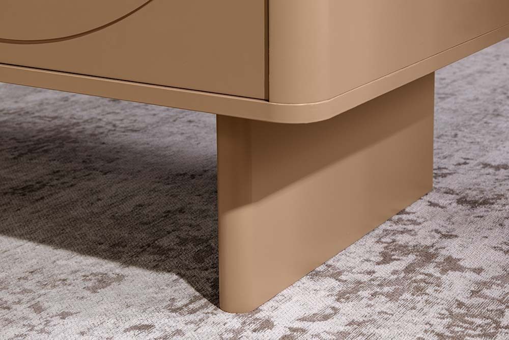 Design Couchtisch SAVOY 120cm grau beige greige Keramik Travertin mit Schublade