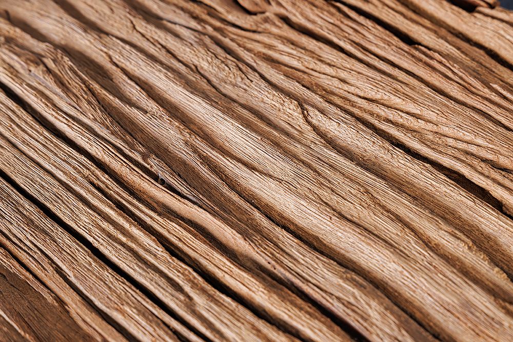 Massivholz Konsolentisch BARRACUDA 140cm braun Teakholz silber Edelstahl verchromt mit Schubladen