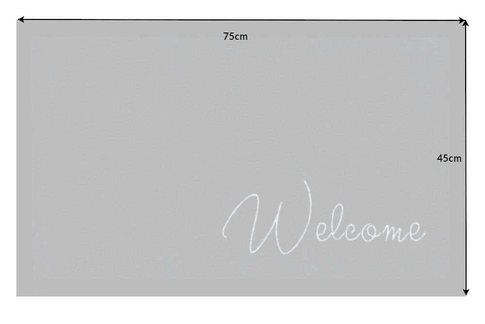 Strapazierfähige Fußmatte CLEAN WELCOME 75x45cm anthrazit Fußabtreter