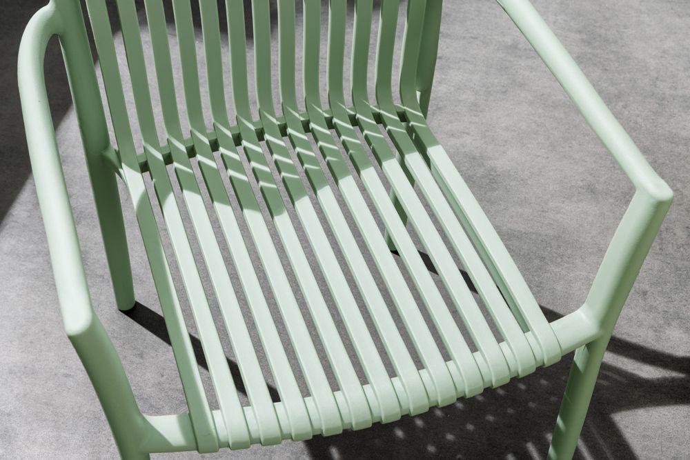 In- und Outdoor Stuhl STUDIO ITALIA salbei stapelbar wetterfest Gartenstuhl