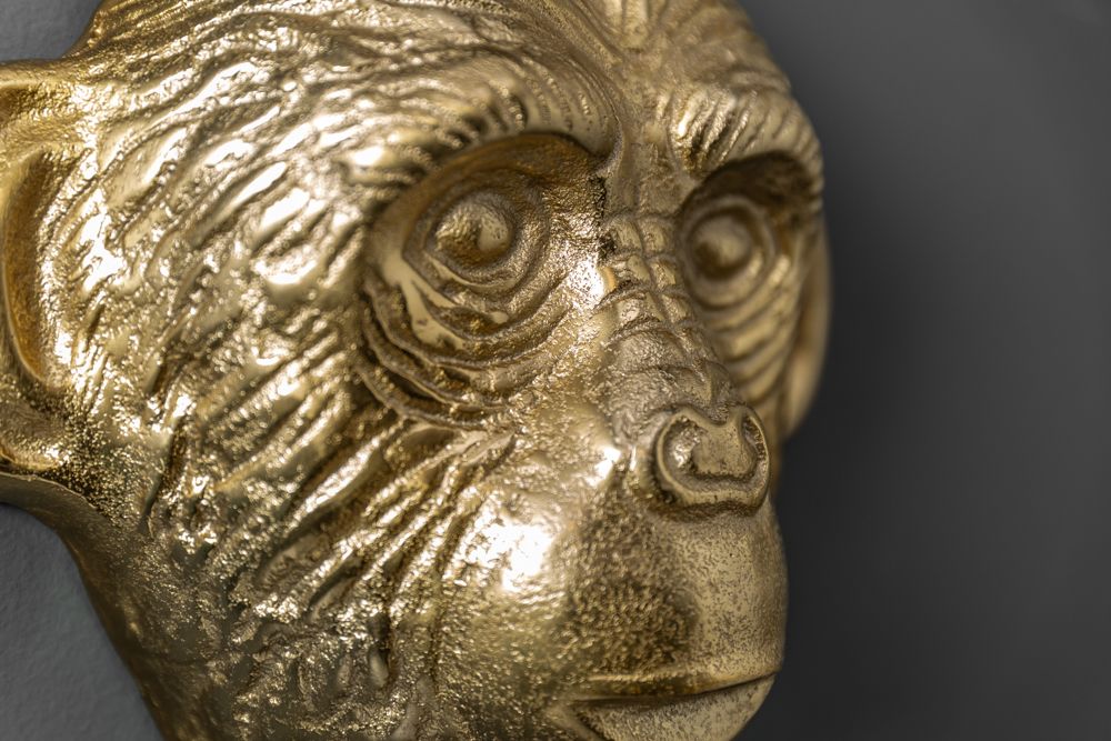 Extravagantes Kleiderhaken 3er Set THREE APES 25cm gold Handarbeit