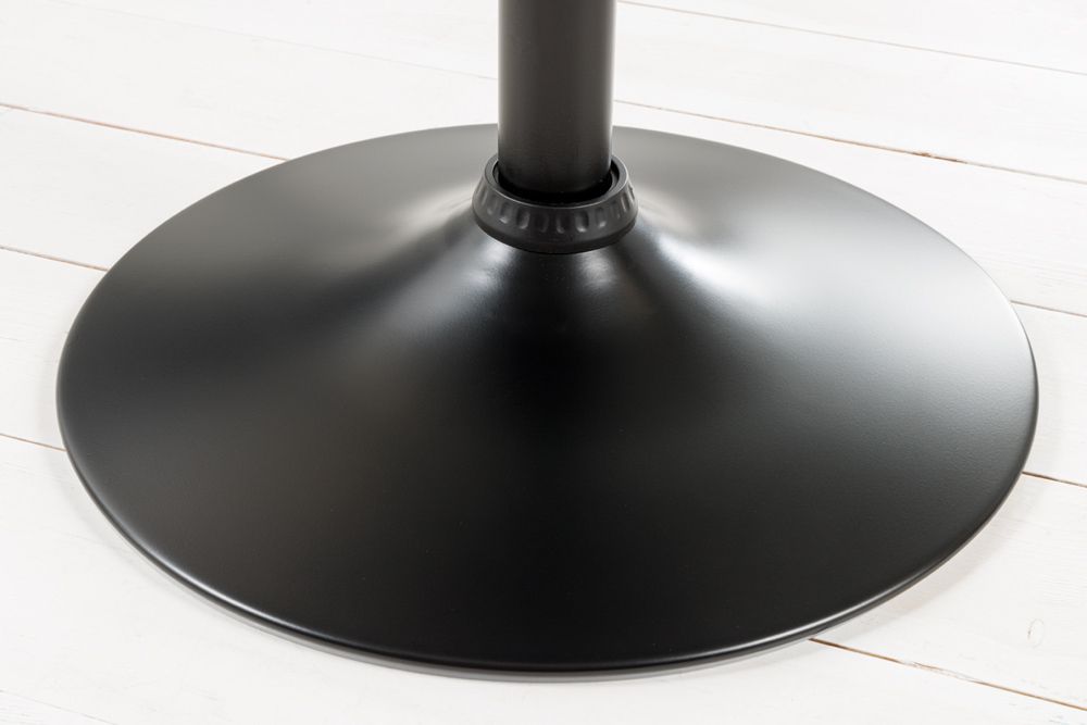 Höhenverstellbarer Barhocker COMFORT grau Cord drehbar mit Lehne Metall schwarz