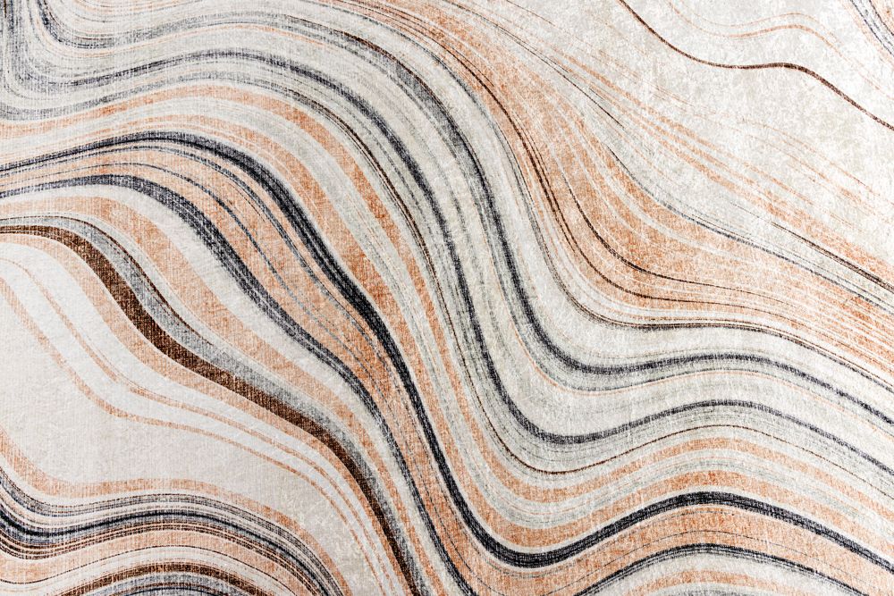Moderner Teppich EARTH 230x160cm beige grau multicolor Flachgewebe Indoor-Teppich