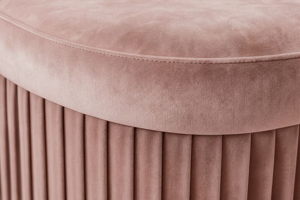 Faltbare Polsterbank ÉLAN 80cm rosa Samt Sitzbank mit Stauraum