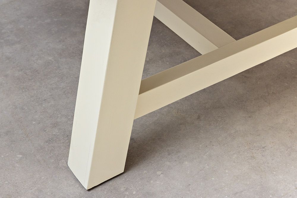 Massiver Esstisch HAMPTONS 200cm hellbraun creme Pinienholz
