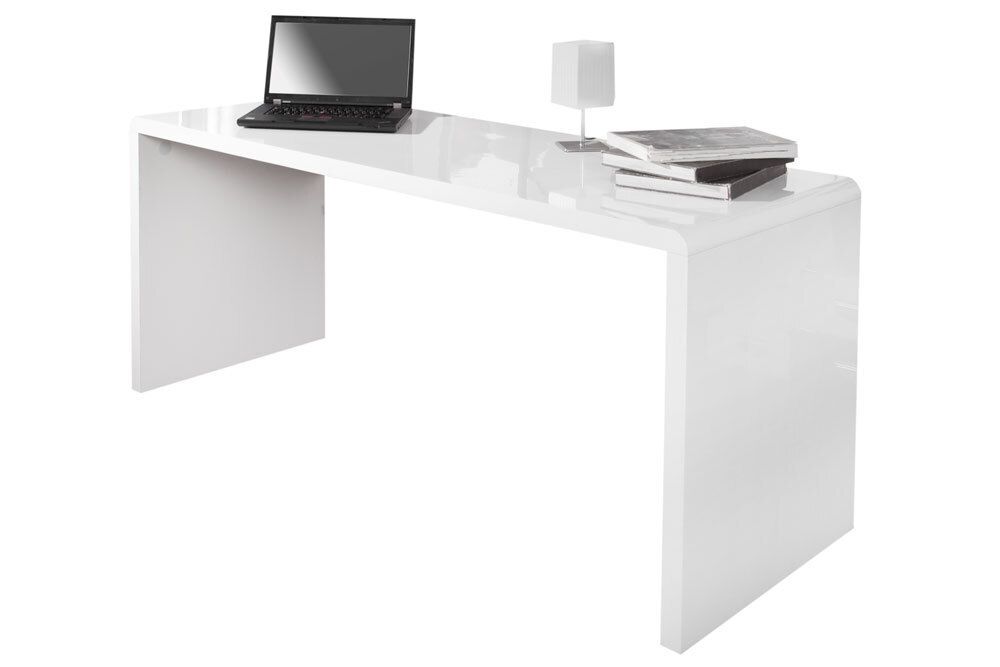 Design Schreibtisch FAST TRADE 160cm weiß Hochglanz Computertisch