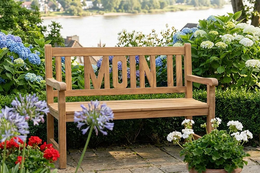 Massive Gartenbank EMPIRE TEAK Moin 120cm natur Teakholz