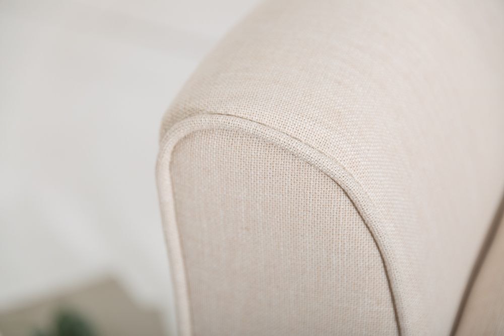 Elegante Sitzbank SCARLETT 90cm beige mit Armlehnen
