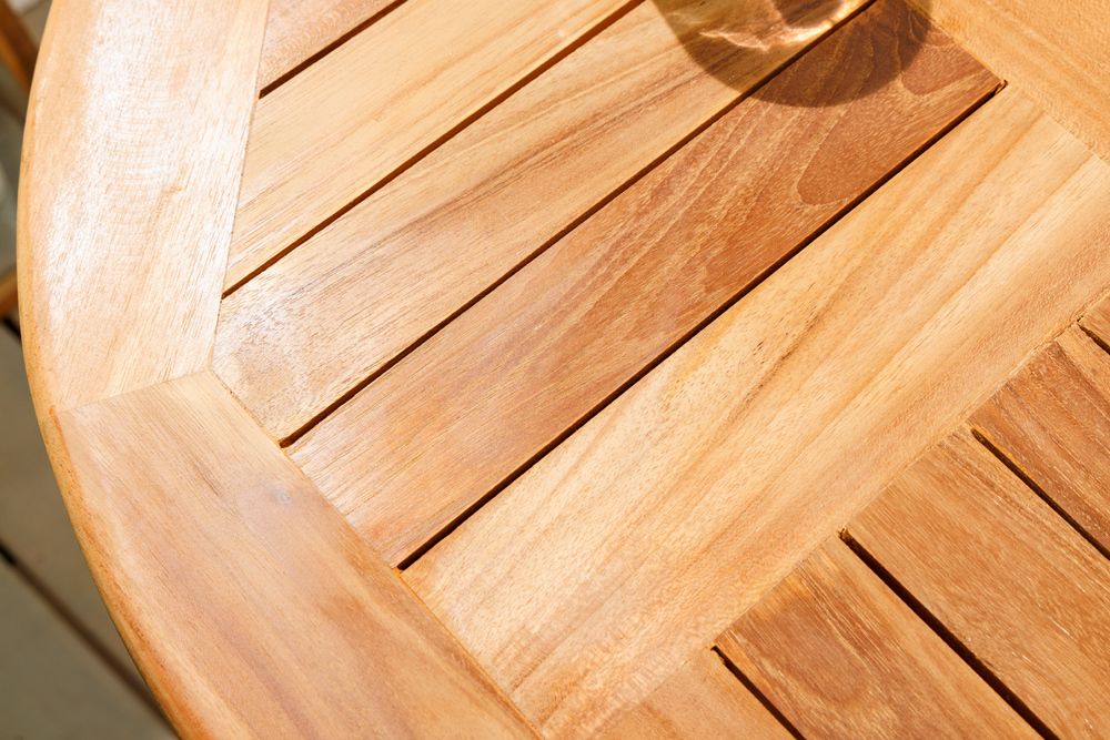 Massiver Gartentisch EMPIRE TEAK 70cm natur Teakholz rund klappbar Balkontisch Outdoor