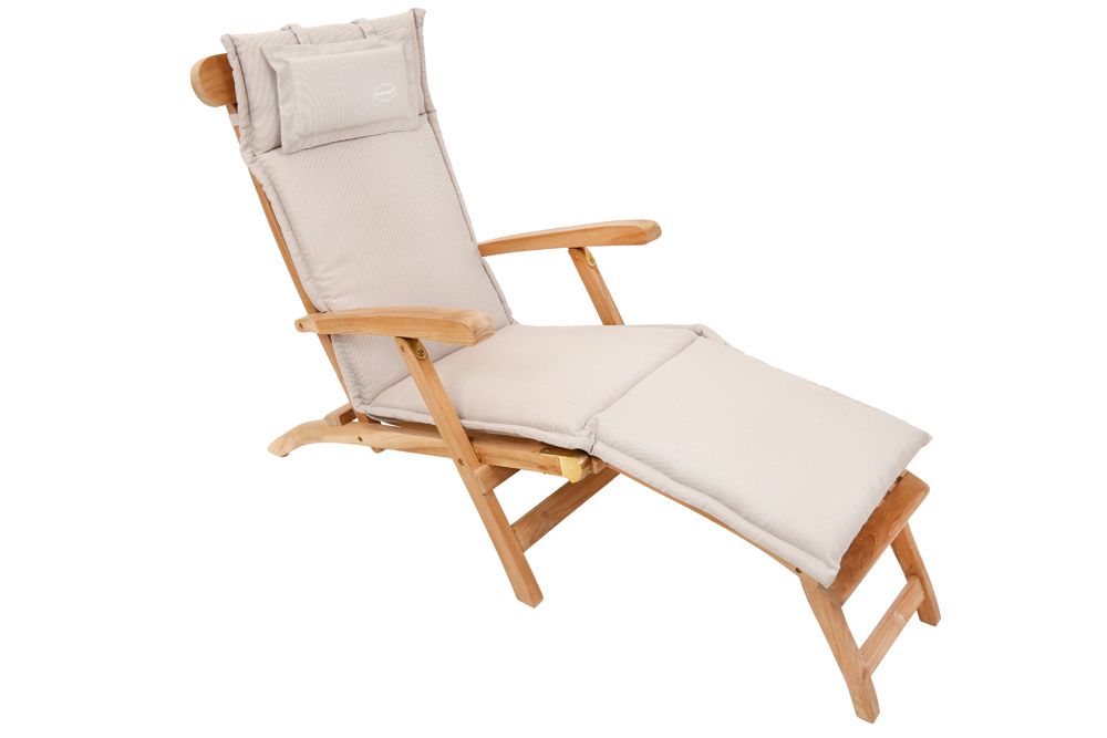 Outdoor Kissen ROG 45x186cm beige Sitzkissen Polster-Auflage für Deckchair