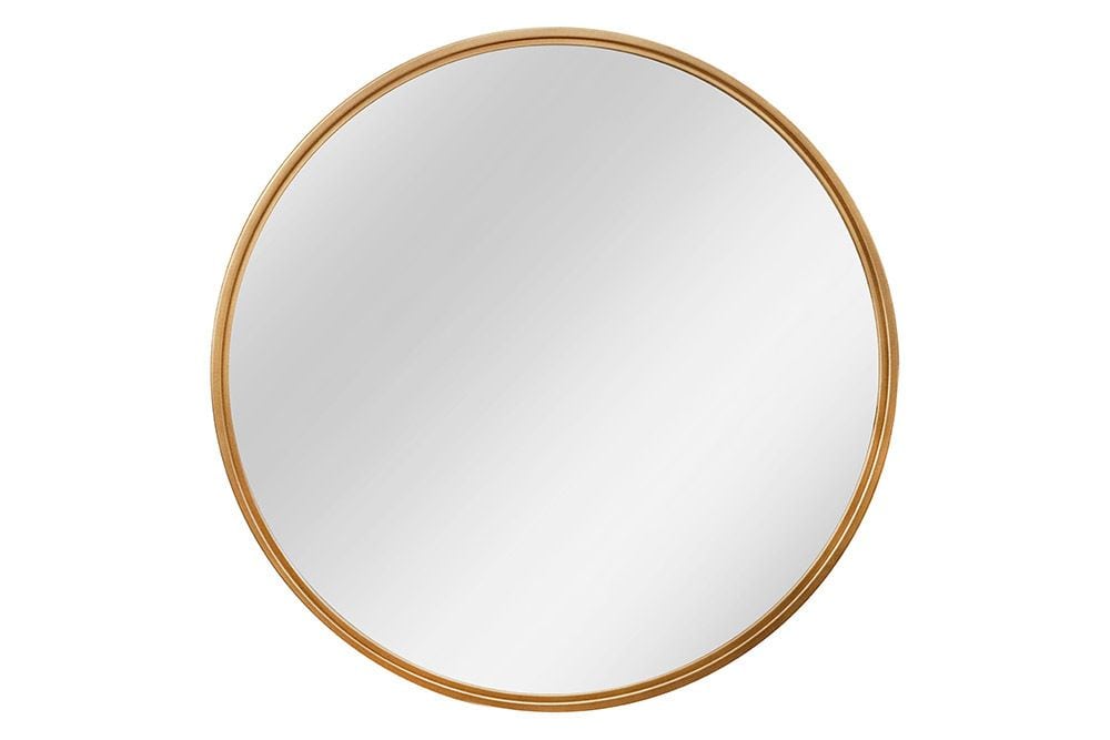 Runder Wandspiegel PORTRAIT 60cm gold Eisen handmade