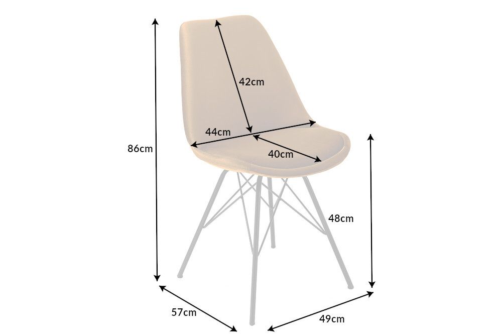 Design Stuhl SCANDINAVIA MEISTERSTÜCK senfgelb Samt schwarze Metallbeine