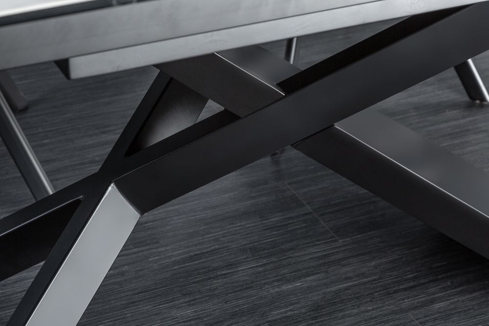 Ausziehbarer Esstisch EUPHORIA 180-220-260cm Marmor weiß Keramik made in Italy