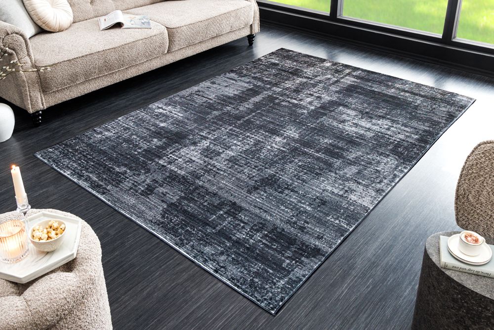 Moderner Teppich SOFT TOUCH 230x160cm grau Kurzflor Indoor-Teppich