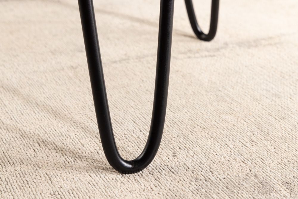 Industrial Beistelltisch GOA 40cm natur Akazie Massivholz Baumstamm rund Hairpin Legs