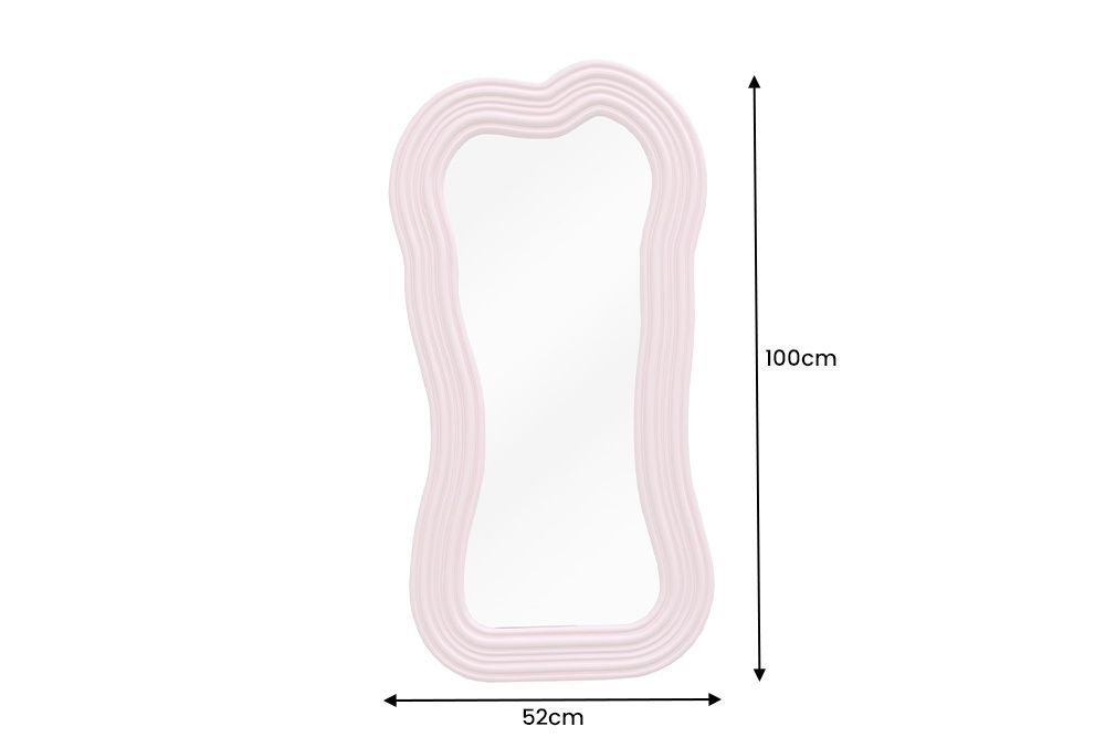 Design Wandspiegel ALICE II 100cm pastell rosa