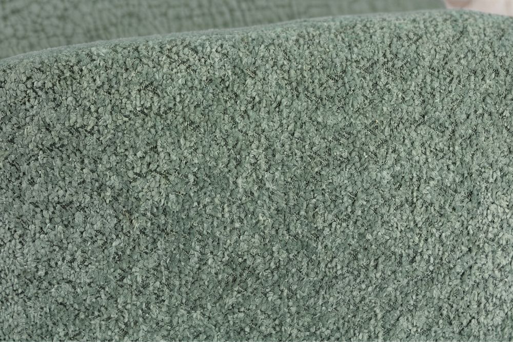 Moderner Hocker CLOUD 100cm salbei Bouclé Federkern Fußhocker Sitzhocker