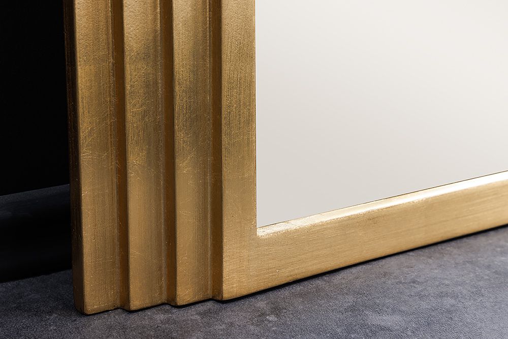 Edler Wandspiegel ART DECO 160cm gold Rundbogen Spiegel