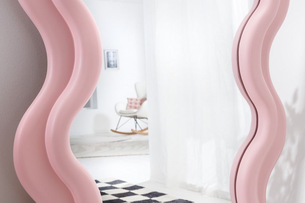 Design Wandspiegel CURVY 160cm rosa