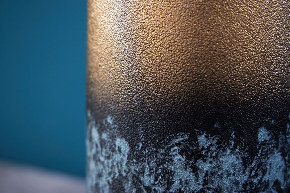 Dekorative Vase ABSTRACT 40cm gold Metall Patina handmade