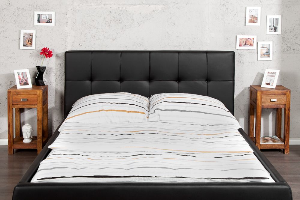 Massivholz Beistelltisch MAKASSAR 70cm braun Sheesham stone finish mit Stauraum