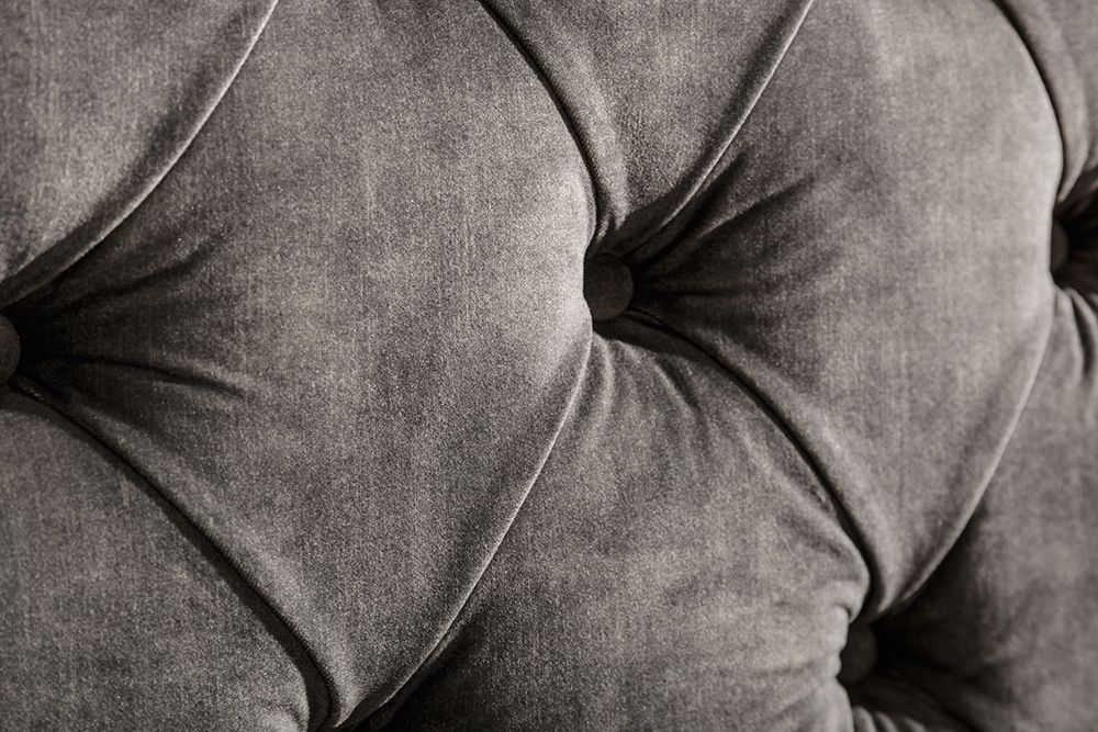 Design Doppelbett PARIS 160x200cm grau Samt Chesterfield Polsterbett