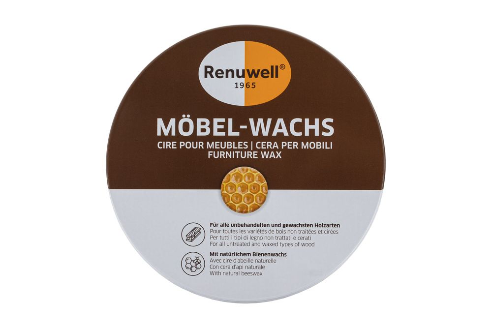 Renuwell MÖBEL WACHS 500ml Pflegemittel für Tische Schränke Stühle Holzpflege