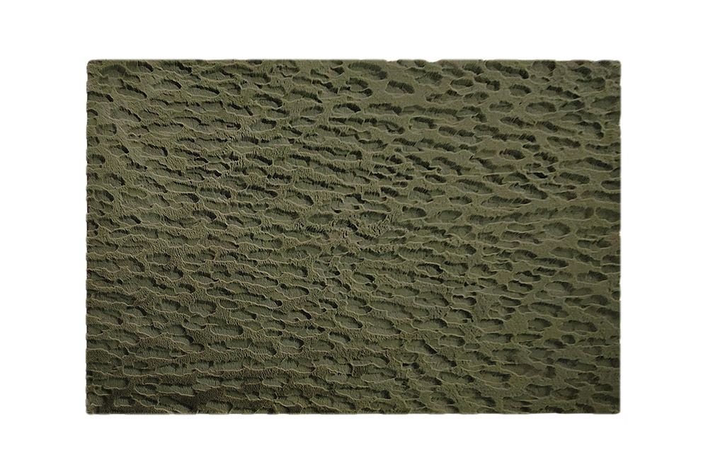 3D Hochflor Teppich DUNE 230x160cm dunkelgrün Hoch-Tief-Effekt