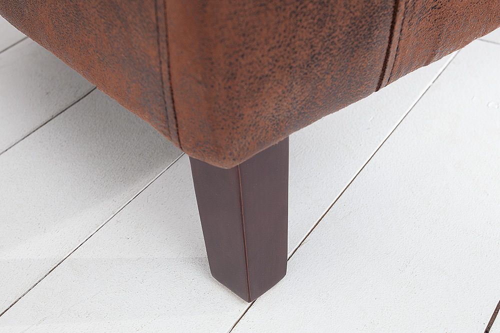 Design Lounge Sessel HEMINGWAY whisky braun mit Armlehnen Cocktailsessel Massivholzbeine