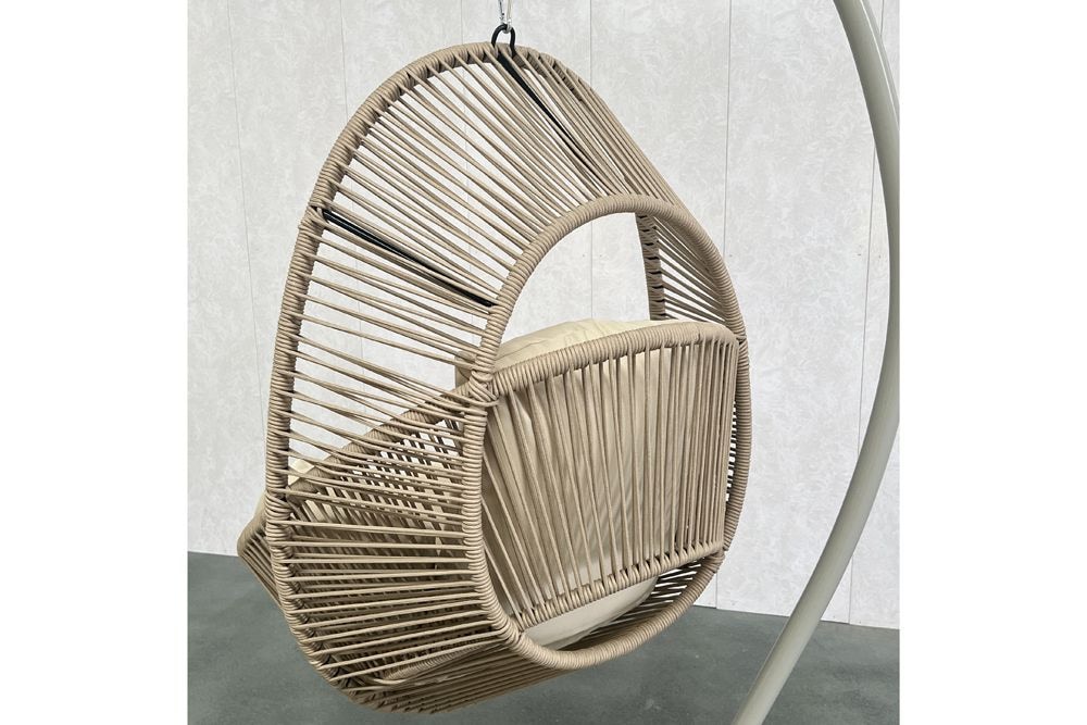 In- und Outdoor Hängesessel AIR ROPE beige greige inkl. Kissen