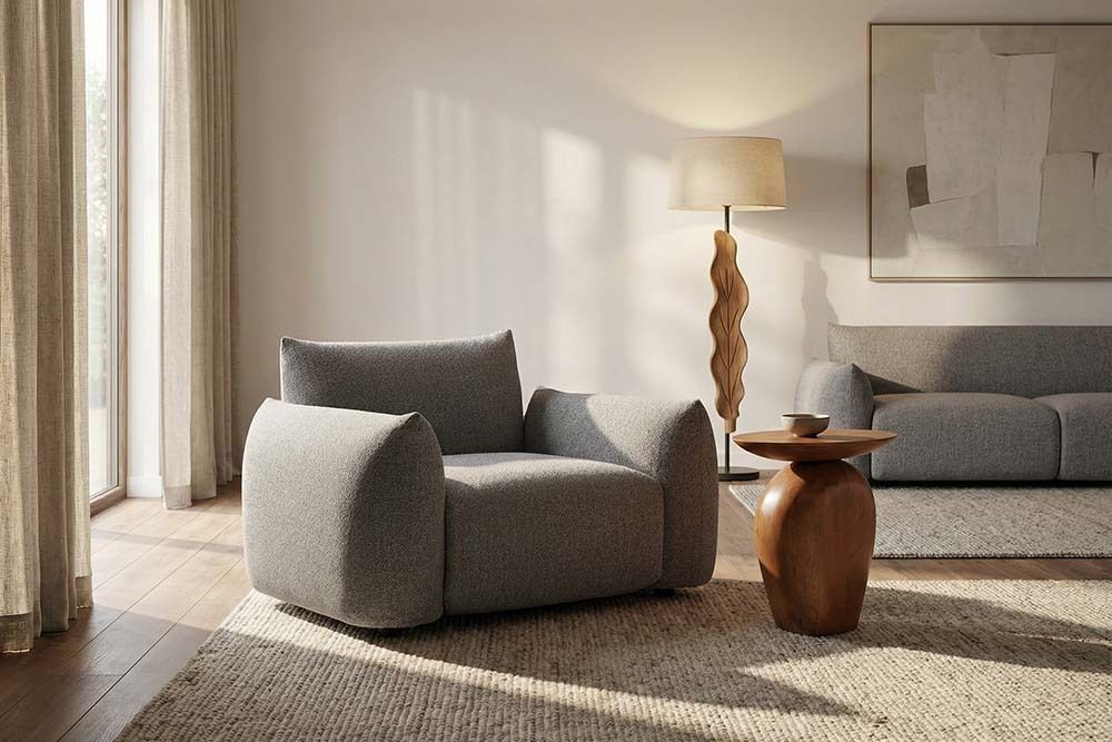 In- und Outdoor Gartensessel SEAHAWK anthrazit Aluminium Olefin 1-Sitzer Sofa wetterfest