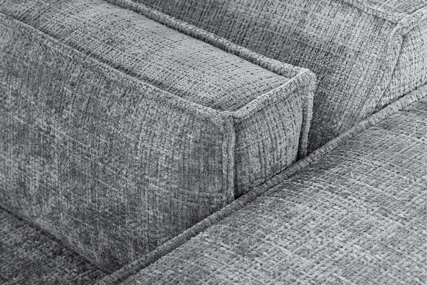 Design 3-Sitzer Sofa BOSSA NOVA 260cm grau Chenille XXL-Couch