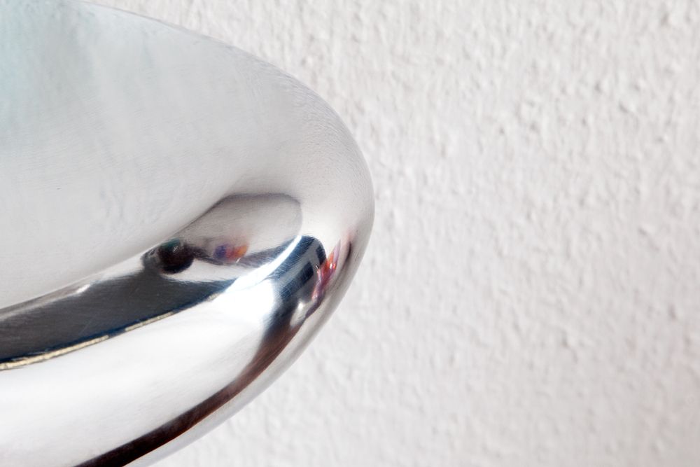 Modernes Design Wandregal TEAR 40cm silber Aluminium