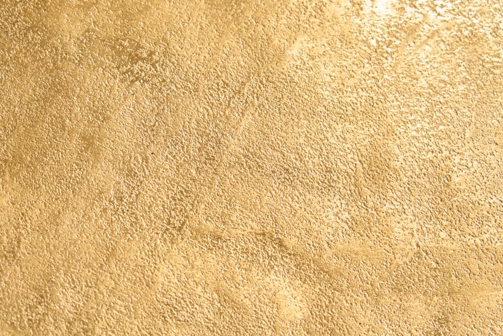 Runder Couchtisch ABSTRACT LEAF 75cm gold Metall filigrane Handarbeit Vintage Design