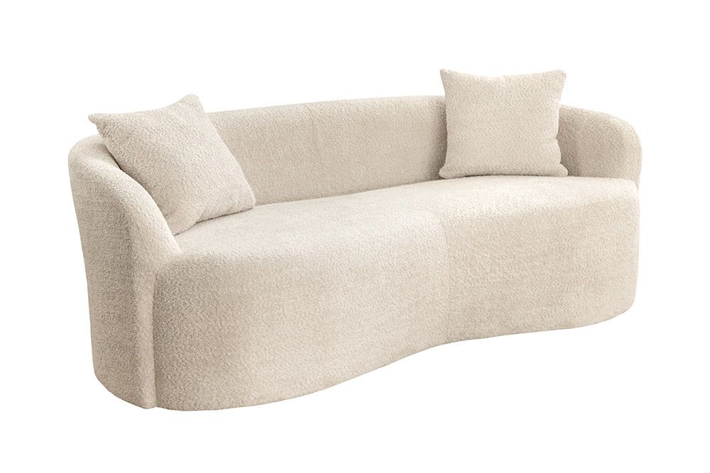 Extravagantes Sofa ELEMENTAL 180cm champagner beige Feinstrick Bouclé 2-Sitzer