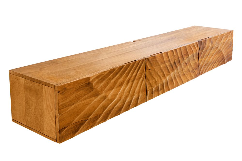 Massivholz TV-Bank SCORPION 160cm braun Mango Lowboard Hängeschrank