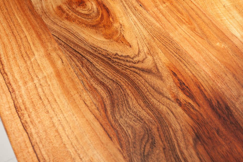 Massiver Beistelltisch ORGANIC LIVING 60cm braun Akazie Couchtisch Live Edge