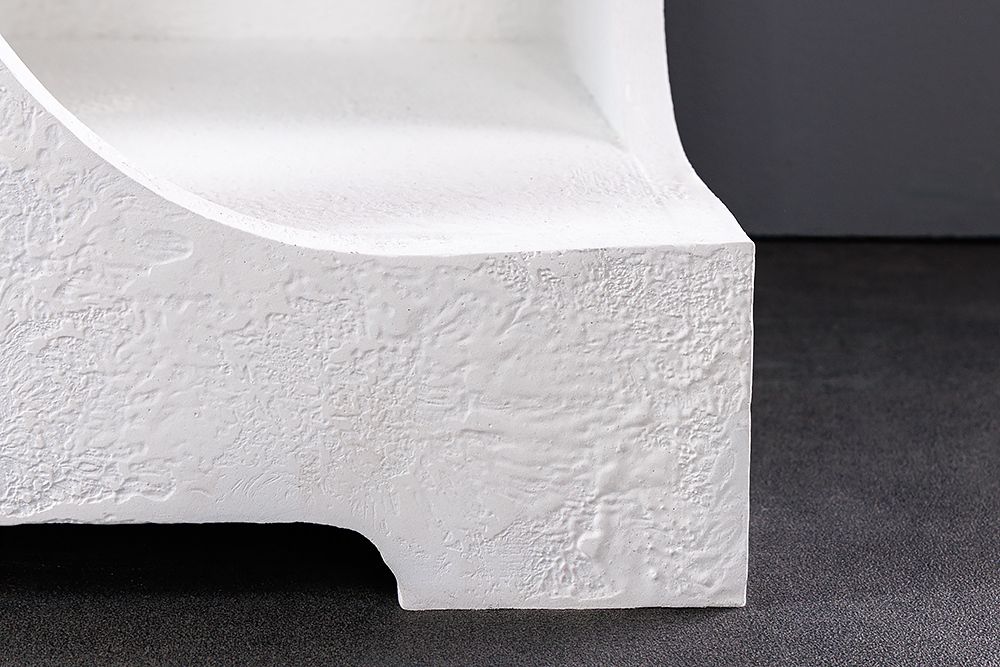 Abstraktes Regal ART AMBIENTE 180cm weiß Beton strukturiert Standregal