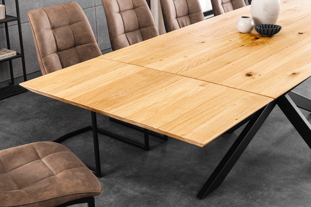 2er Set Ansteckplatten WILD OAK 50cm natur Wildeiche Verlängerung Schweizer Kante