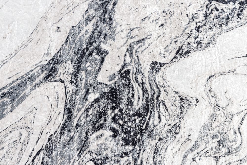 Design Teppich ART RUGS 230x160cm weiß grau Flachgewebe Indoor