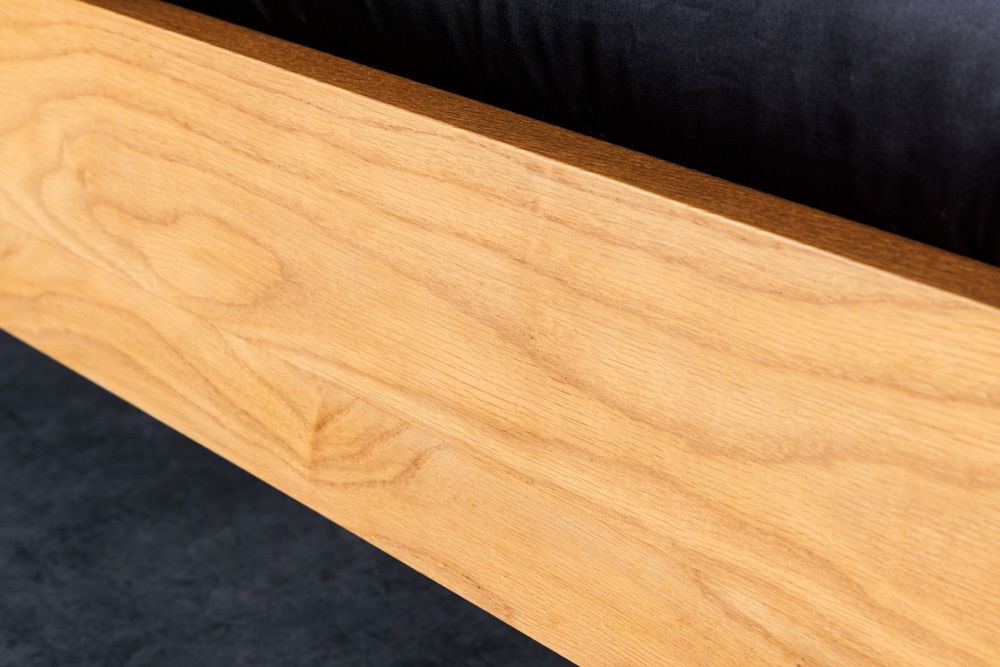 Massivholz Doppelbett AMAZONAS 180x200cm natur Wildeiche Baumkante