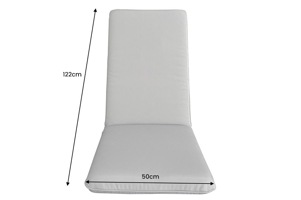 Outdoor Sitzkissen COMFORT LINE 50x122cm anthrazit für Hochlehner-Stuhl Polsterauflage