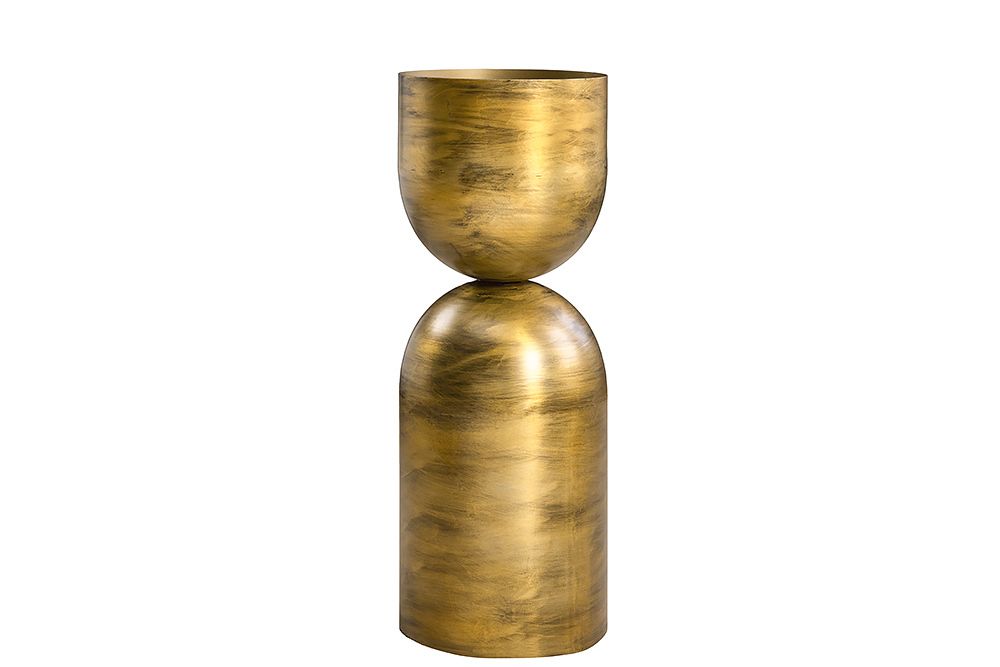 Moderne Vase SANDGLASS XL 70cm messing Eisen handmade beidseitig nutzbar