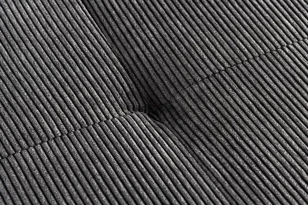 Design Sitzbank BOUTIQUE 100cm dunkelgrau Cord schwarze Metallbeine
