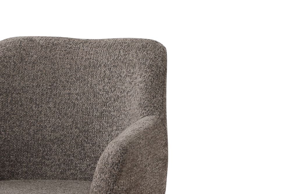Drehbarer Stuhl AMBIENTO braun Strukturstoff 180° mit Auto-Return Polsterstuhl