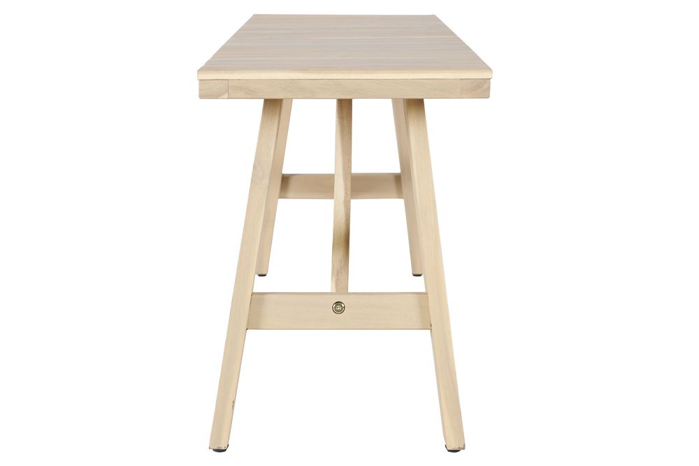 In- und Outdoor Sitzbank BALI 110cm natur hell Akazienholz wetterfest Balkonbank