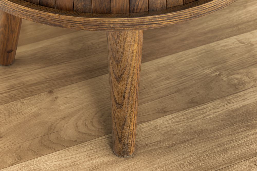 Retro TV-Board VALHALLA WOOD 160cm smoked Eichenholz Schiebetüren Lowboard